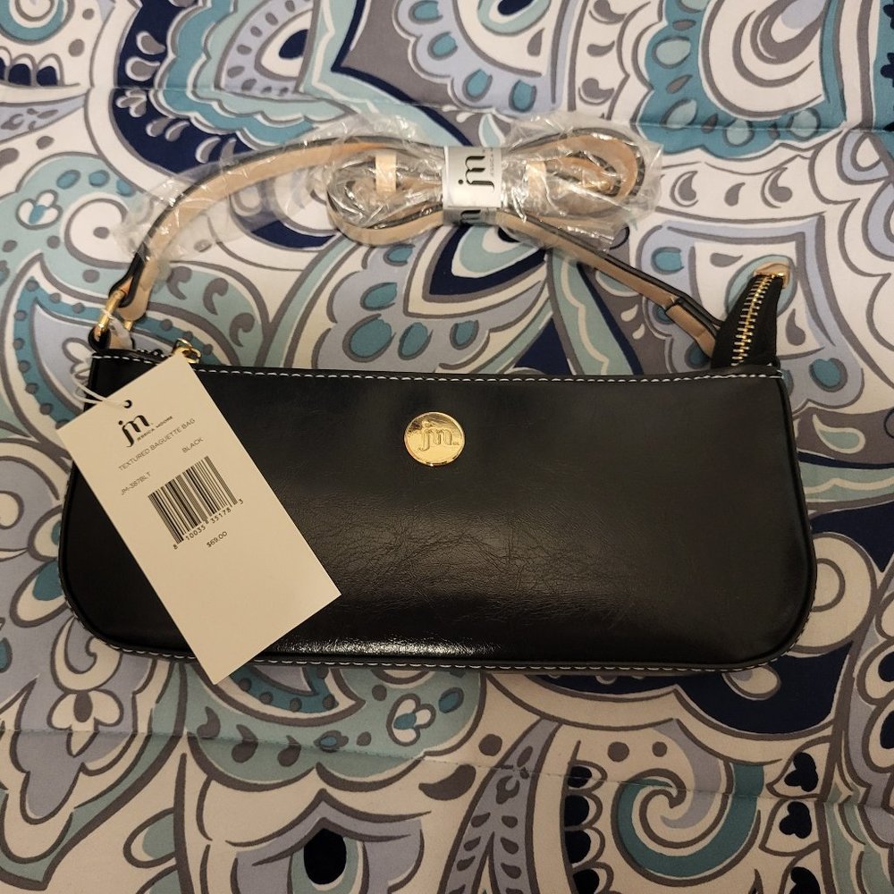 Textured Baguette Bag